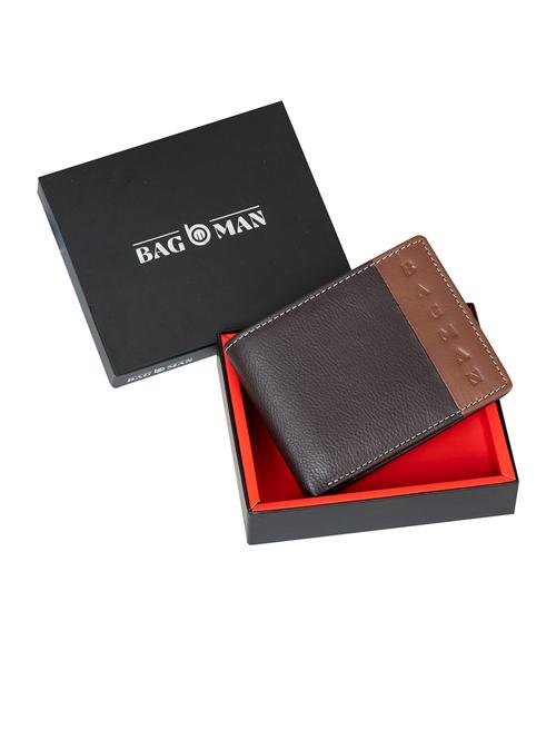 dark brown genuine leather wallet - 21556651 - Very Small Image - 1