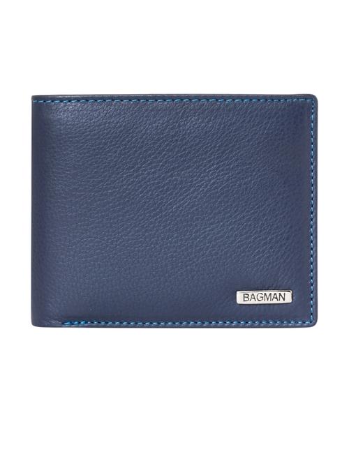 blue genuine leather wallet - 21556670 - Very Small Image - 1