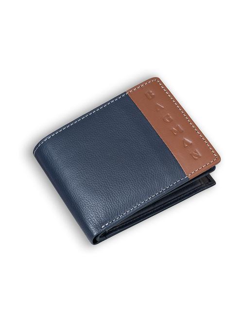blue genuine leather wallet - 21556823 - Very Small Image - 1
