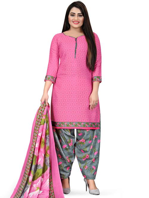 women printed unstitched suit set - 21557125 - Very Small Image - 1