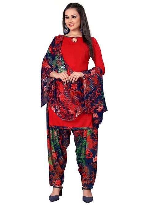 women printed unstitched suit set - 21557134 - Very Small Image - 1