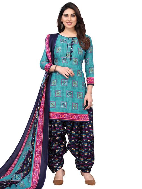 women printed unstitched suit set - 21557175 - Very Small Image - 1