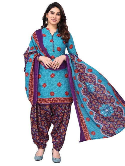 women printed unstitched suit set - 21557182 - Very Small Image - 1