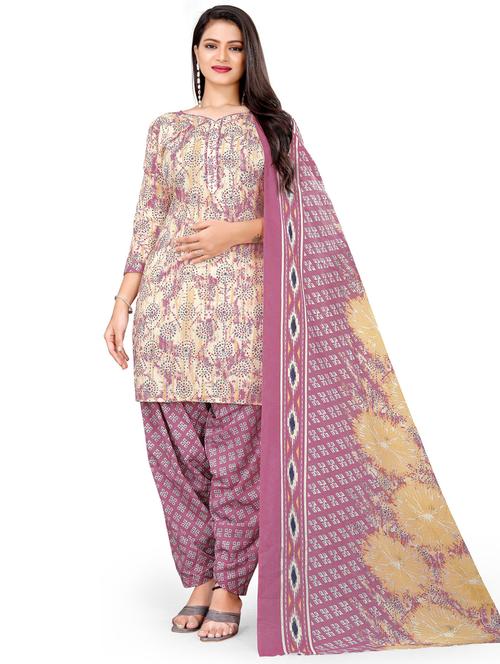 women printed unstitched suit set - 21557187 - Very Small Image - 1
