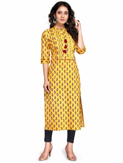 women three quarter sleeve straight kurta - 21557689 - Very Small Image - 1
