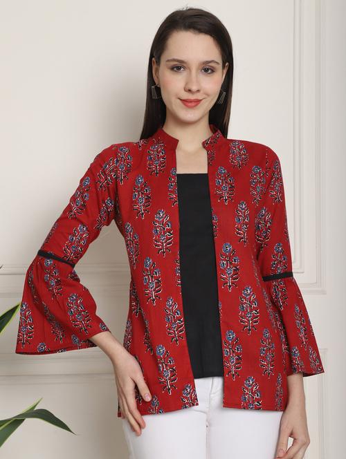 women floral bell sleeve top - 21558058 - Very Small Image - 1