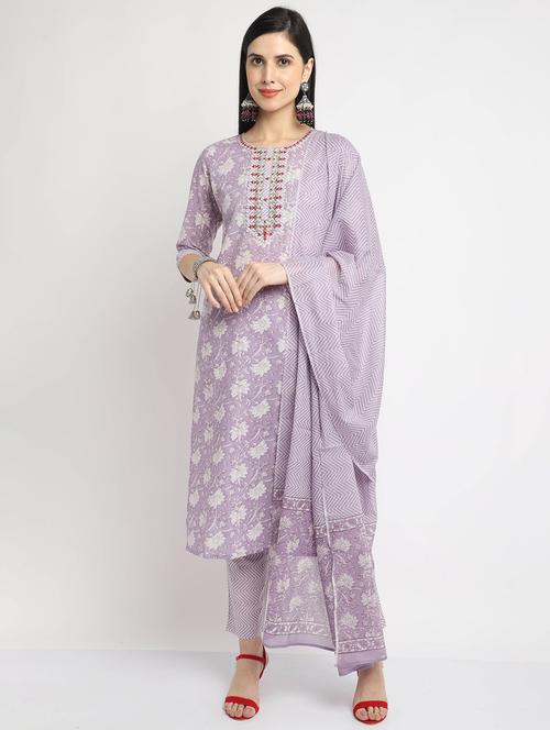 women floral printed kurta pant set with dupatta - 21558283 - Very Small Image - 1
