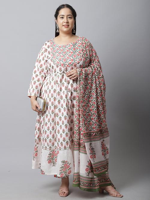 women printed three quarter sleeves suit set - 21558352 - Very Small Image - 1