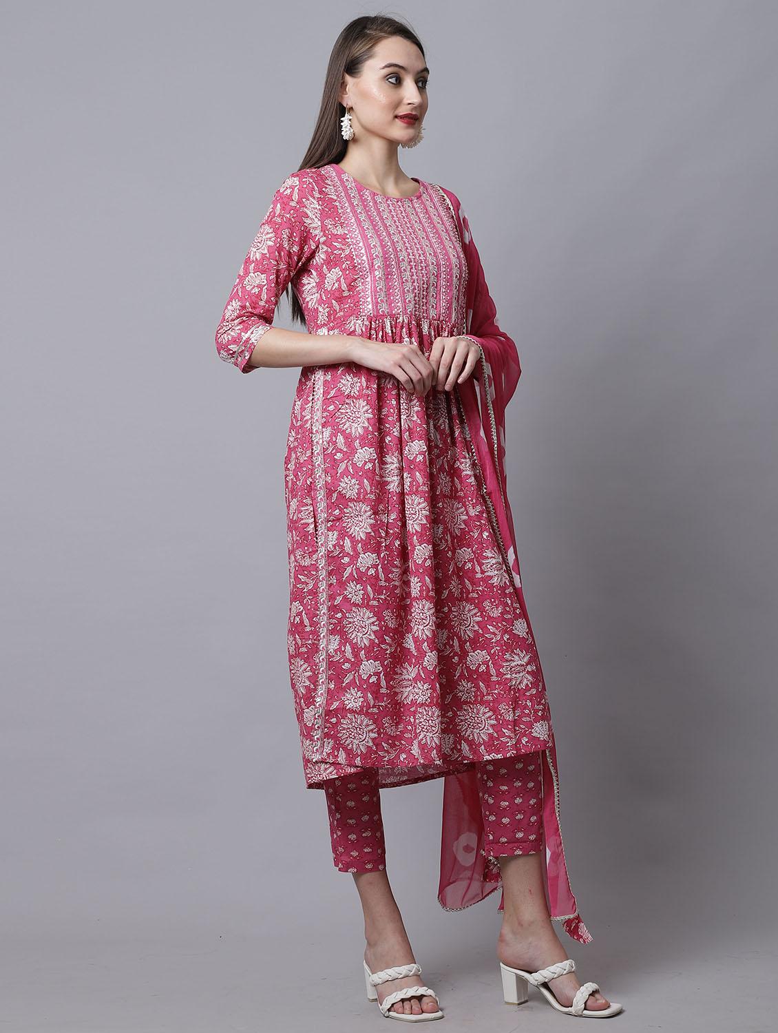 women floral round neck suit set - 21558598 - Zoom Image - 2