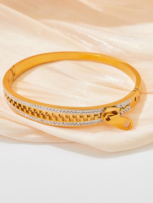 gold stainless steel bangle bracelet - 21558694 - Very Small Image - 1