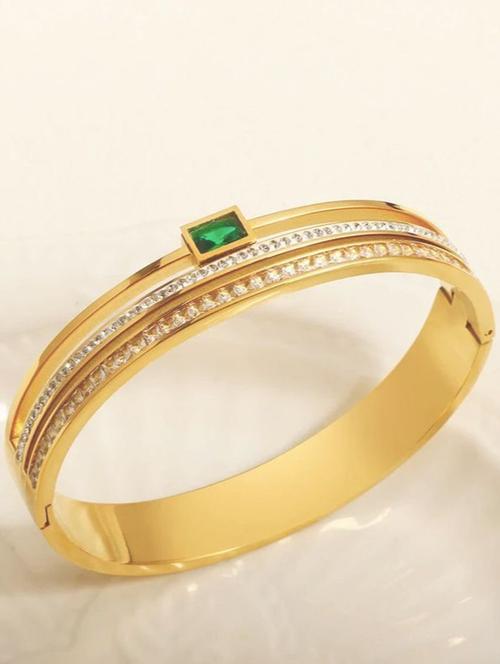 gold stainless steel bangle bracelet - 21558696 - Very Small Image - 1