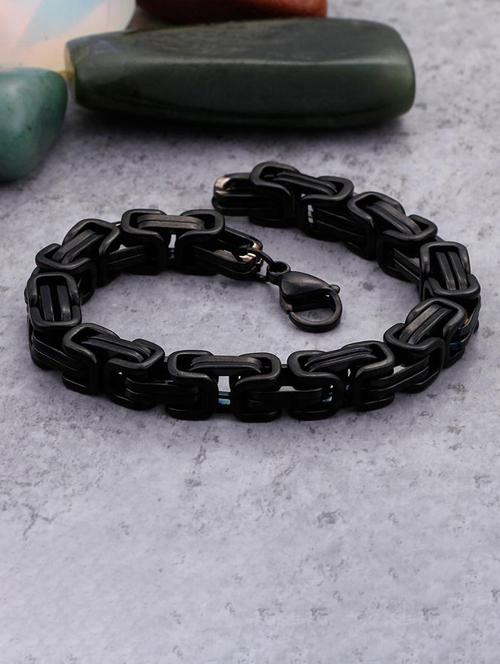 black stainless steel links bracelet - 21558704 - Very Small Image - 1