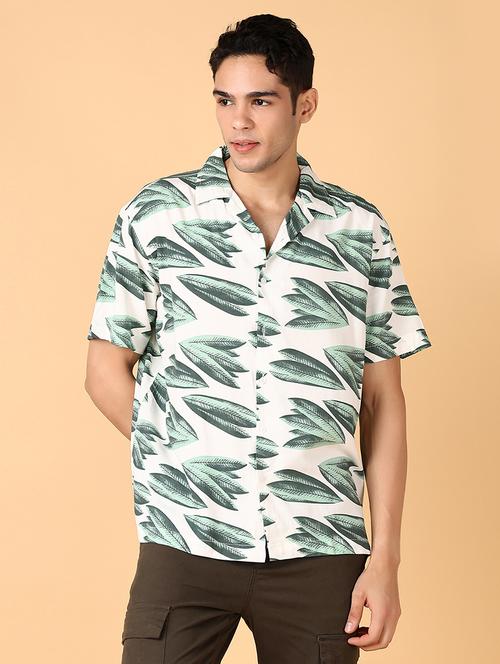 men printed short sleeve casual shirt - 21558815 - Very Small Image - 1