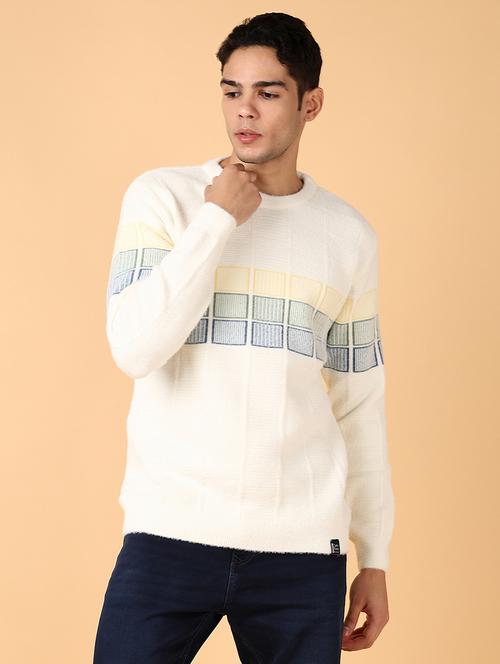 men self design long sleeve pullover sweater - 21558821 - Very Small Image - 1