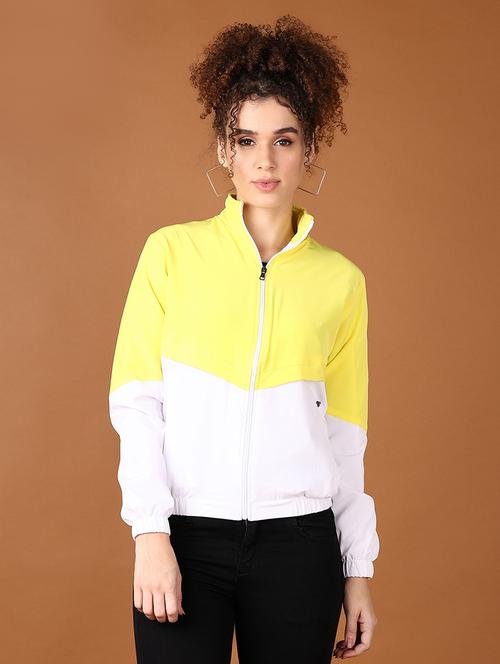 women color block long sleeve jacket - 21558830 - Very Small Image - 1