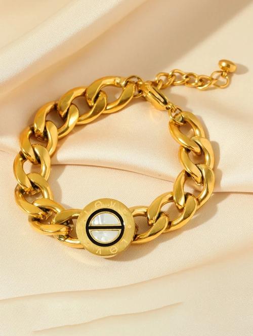 gold stainless steel links bracelet - 21559120 - Very Small Image - 1
