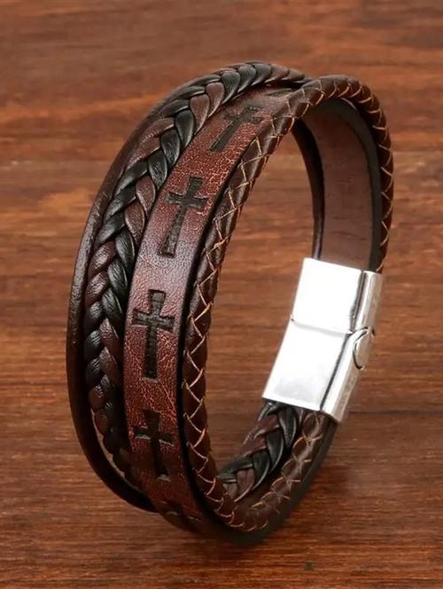 men brown bangle bracelet - 21559125 - Very Small Image - 1