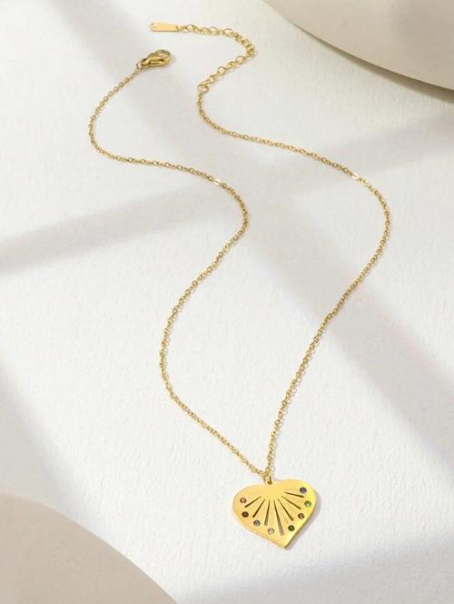 gold stainless steel chain necklace - 21559201 - Very Small Image - 1
