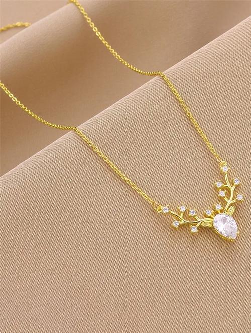 gold stainless steel chain necklace - 21559202 - Very Small Image - 1