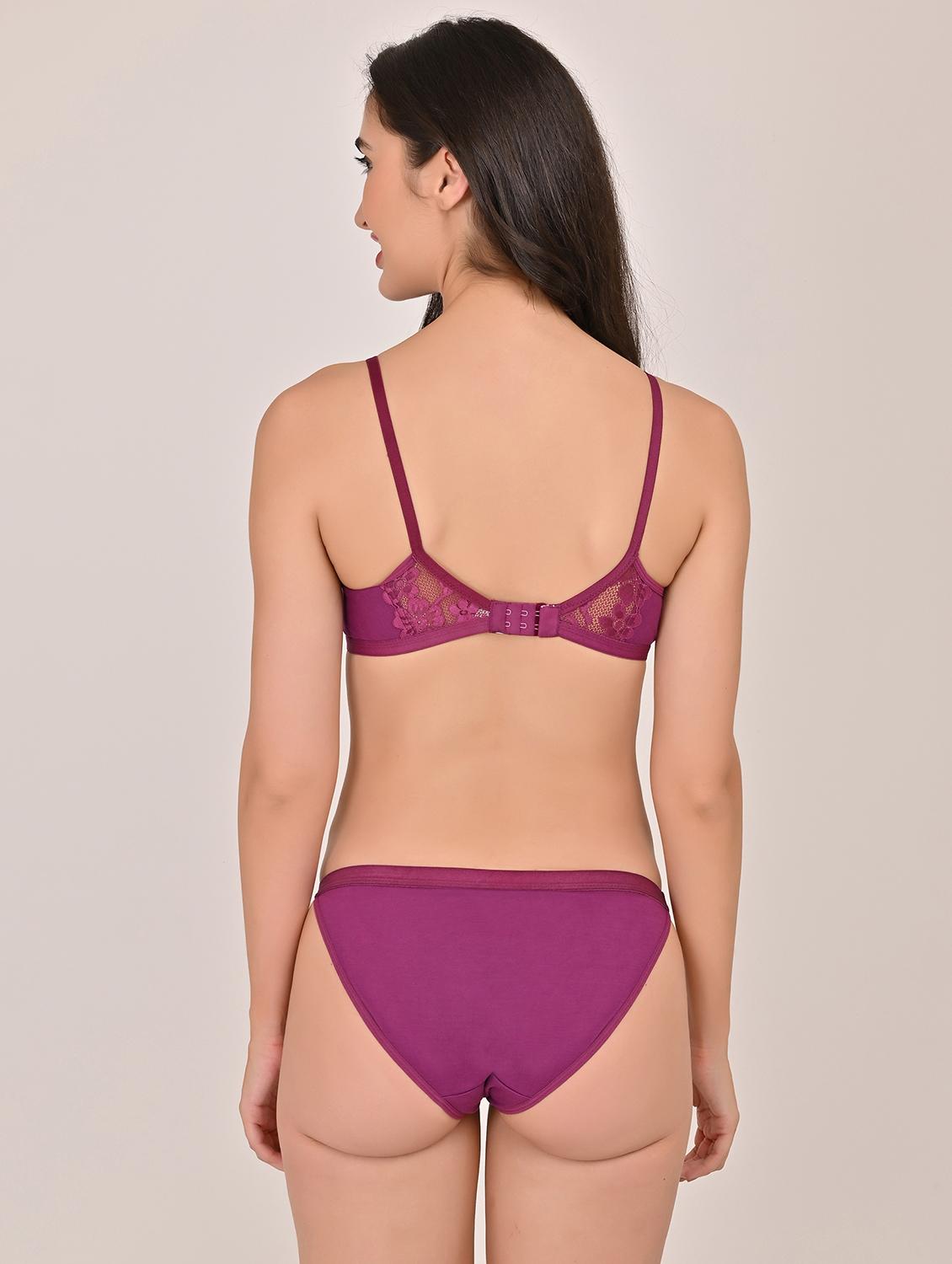 women lace detailed bras and panty set - 21559963 - Zoom Image - 2