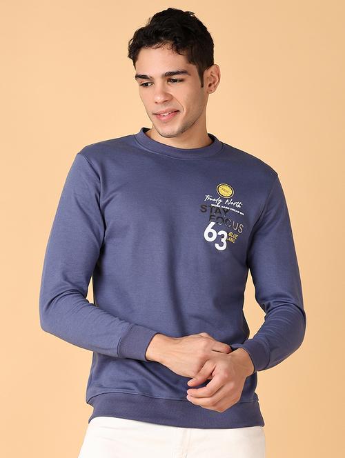 men long sleeves placement print sweatshirt - 21560548 - Very Small Image - 1