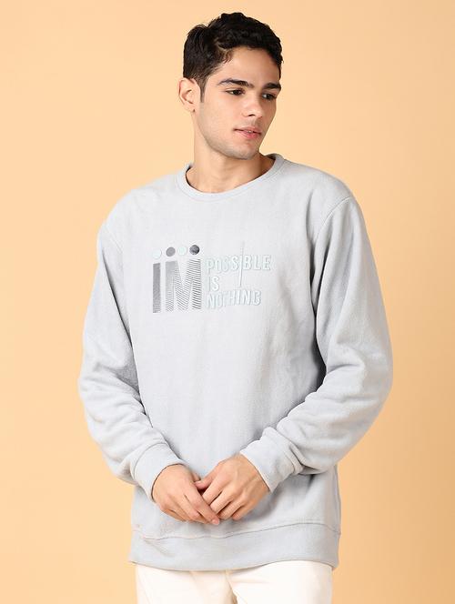 men long sleeves chest print sweatshirt - 21560550 - Very Small Image - 1