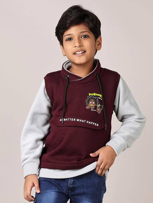 boys long sleeves front & back print sweatshirt - 21560613 - Very Small Image - 1
