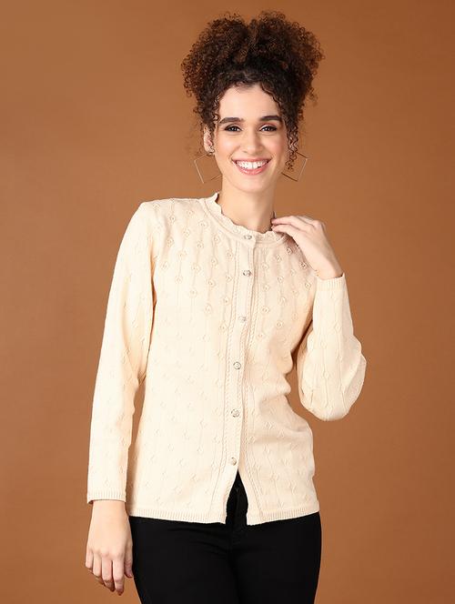 women self design long sleeve cardigan - 21561303 - Very Small Image - 1