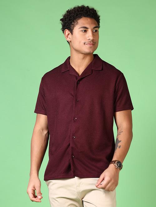 men solid short sleeve casual shirt - 21561461 - Very Small Image - 1