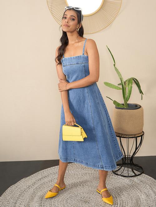 women solid sleeveless a-line dress - 21561674 - Very Small Image - 1