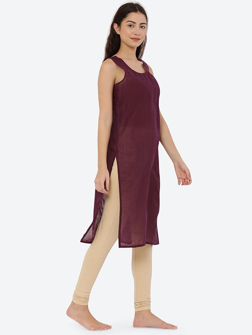 women solid round neck cotton camisole - 21561975 - Zoom Image - 2