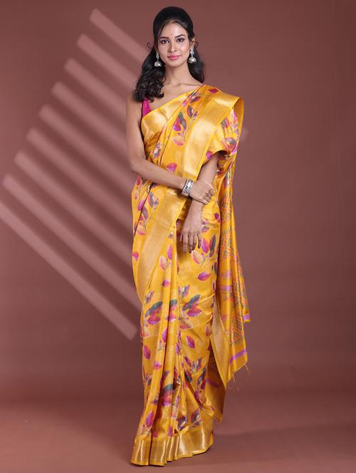 women printed bordered saree with blouse - 21562104 - Very Small Image - 1