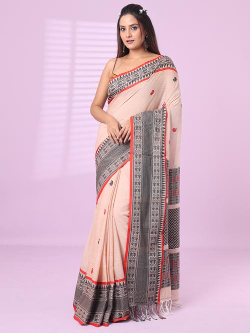 women self design handloom saree with blouse - 21562205 - Very Small Image - 1