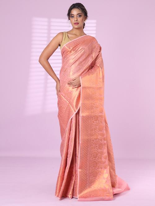 women self design kanjivaram saree with blouse - 21562248 - Very Small Image - 1