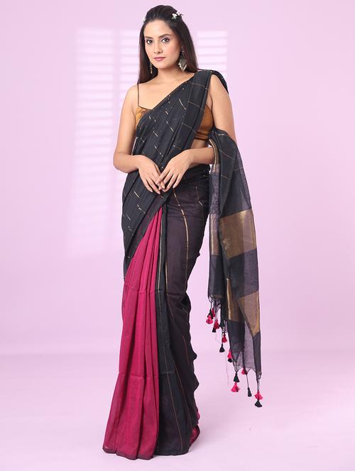 women self design handloom saree with blouse - 21562287 - Very Small Image - 1