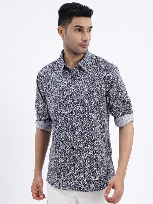 men printed long sleeve casual shirt - 21562510 - Very Small Image - 1