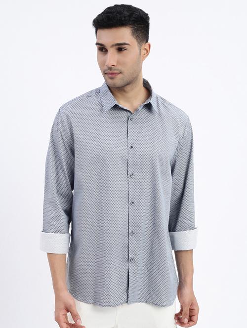 men printed long sleeve casual shirt - 21562513 - Very Small Image - 1