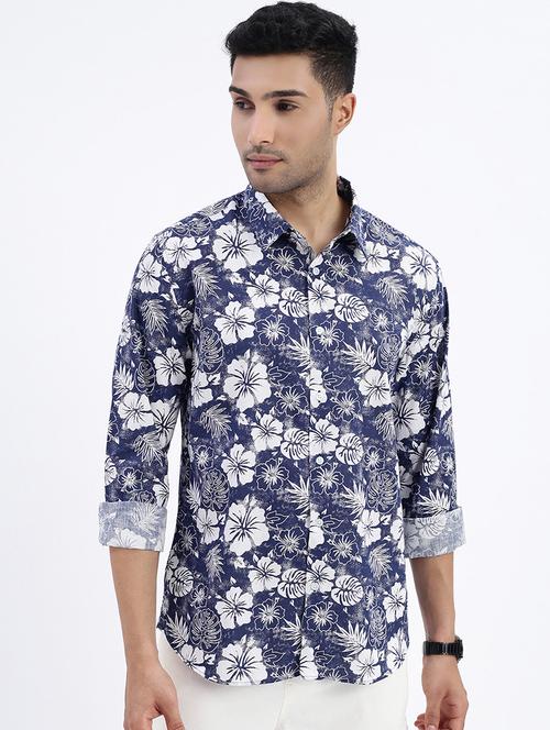 men printed long sleeve casual shirt - 21562514 - Very Small Image - 1