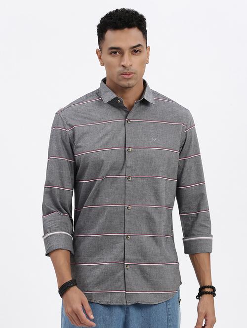 men striped long sleeve casual shirt - 21562522 - Very Small Image - 1