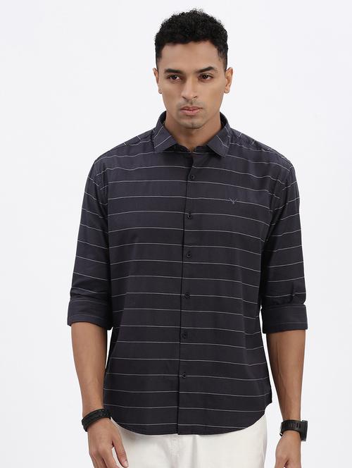 men striped long sleeve casual shirt - 21562554 - Very Small Image - 1