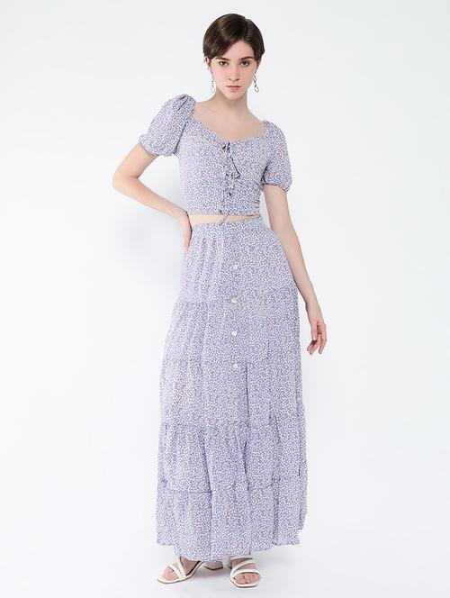 women printed top and skirt co-ord set - 21562598 - Very Small Image - 1