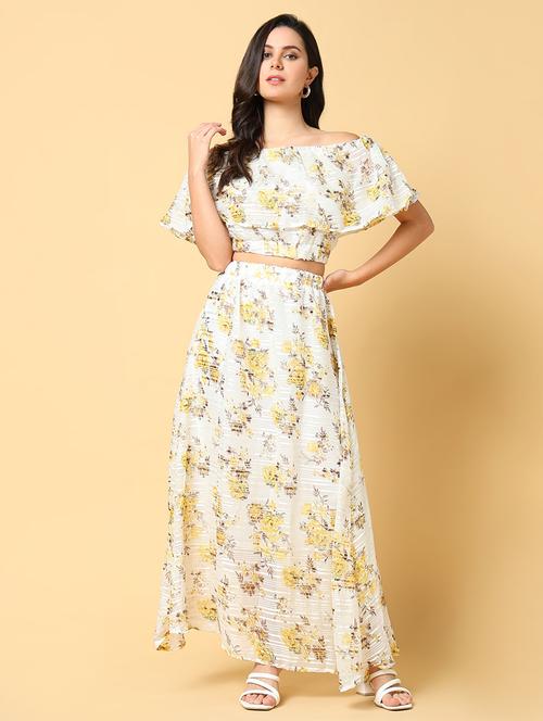 women printed top and skirt co-ord set - 21562624 - Very Small Image - 1