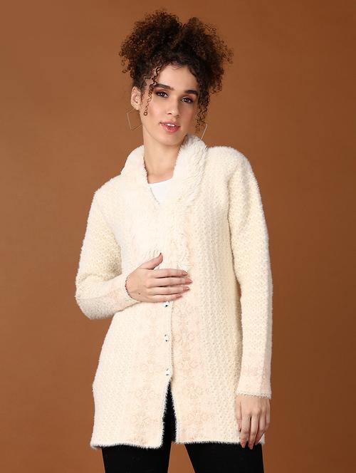 women self design long sleeve cardigan - 21562890 - Very Small Image - 1