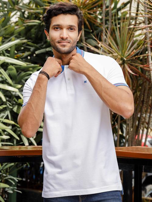 men solid short sleeves polo t-shirt - 21563325 - Very Small Image - 1