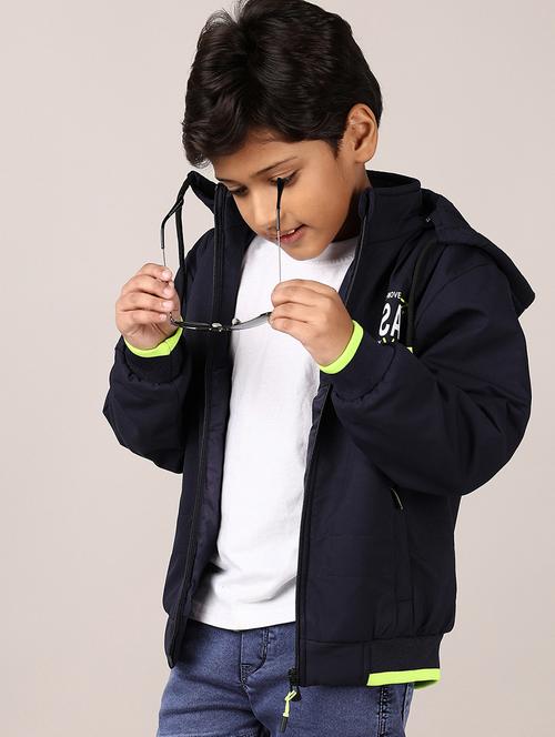 boys placement print long sleeve hooded jacket - 21564167 - Very Small Image - 1