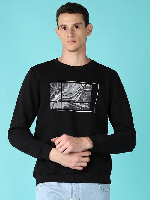 men long sleeves front print sweatshirt - 21564834 - Very Small Image - 1