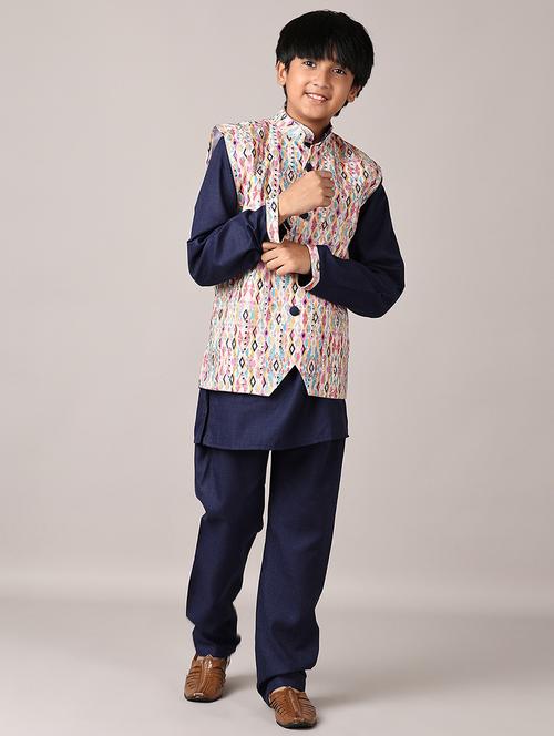 boys long sleeve ethnic wear sherwani set - 21564871 - Very Small Image - 1