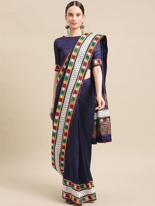 women embroidered bordered saree - 21565735 - Very Small Image - 1