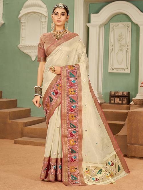 women embroidered bordered saree - 21566241 - Very Small Image - 1