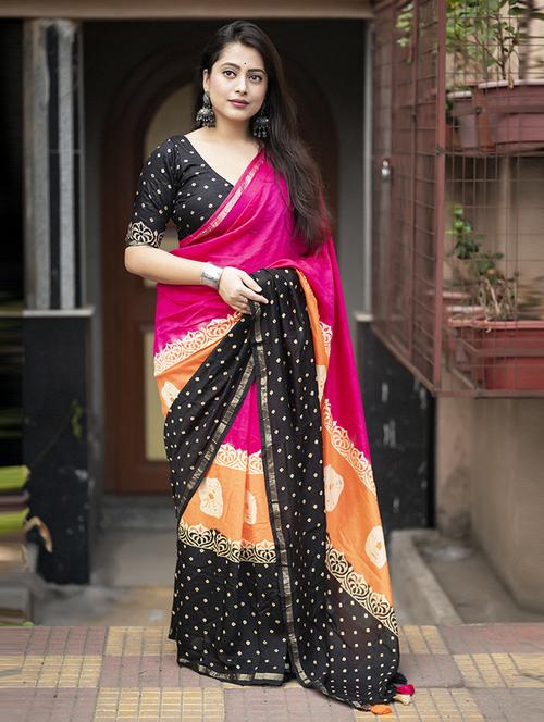 women printed saree - 21567073 - Very Small Image - 1